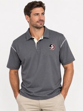 Florida State Seminoles FSU Colosseum Polo Shirt Gray XXL Mens